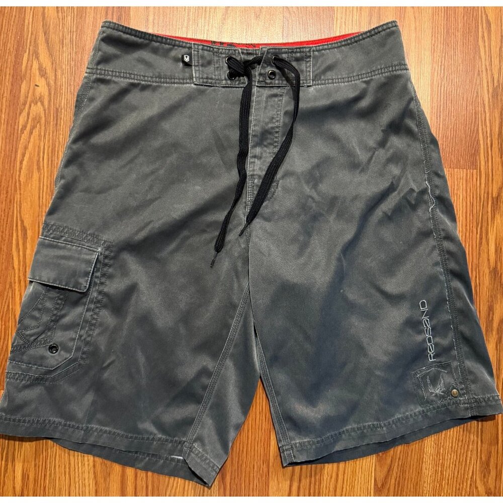 Redsand Board Shorts Mens 31 11" Cargo Style Pocket Beach Swim Trunks